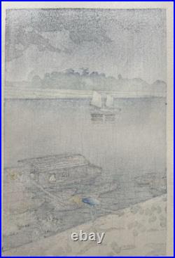 Hasui Kawase Samidare Arakawa Japanese Woodblock Print Ukiyo-e