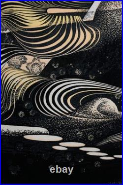 Hiroshi Tomihari Mt. Fuji and Clouds (B) Japanese Woodblock Print 1993 signed