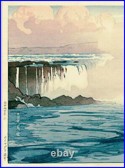 Hiroshi Yoshida Japanese woodblock print Niagara Falls