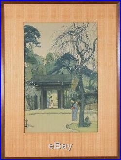 Hiroshi Yoshida Plum Gateway, 1935, Japanese woodblock print