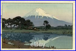 Hiroshi Yoshida Suzakawa Japanese Woodblock Print 1935 Jizuri Fuji