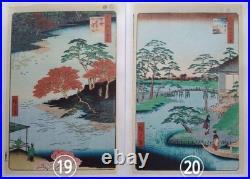 Hiroshige 100 Famous Views of Edo Repro Set Ukiyo-e 26 Prints Echizen Paper