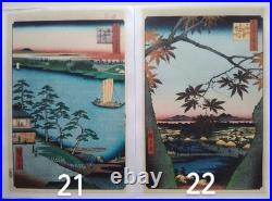 Hiroshige 100 Famous Views of Edo Repro Set Ukiyo-e 26 Prints Echizen Paper