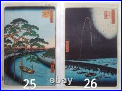 Hiroshige 100 Famous Views of Edo Repro Set Ukiyo-e 26 Prints Echizen Paper
