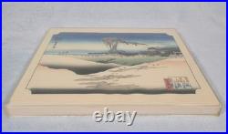 Hiroshige Ando Geese Alighting at Katata Uchida Art Woodblock Print Japan 8x10