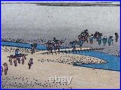 Hiroshige Kanaya #24 from 53 Stations of Tokaido Original Woodblock 1833