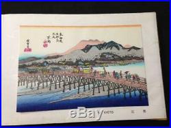 Hiroshige Tokaido 53 Woodblock 55 Prints Set Unso-do Japan Ukiyo-e Antique F/S
