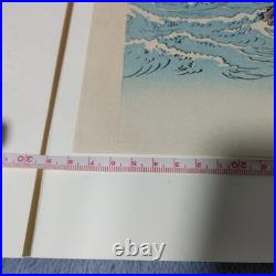 Hiroshige Utagawa Awa Naruto Landscape Handrail Woodblock Large Format Triptych