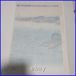 Hiroshige Utagawa Awa Naruto Landscape Handrail Woodblock Large Format Triptych