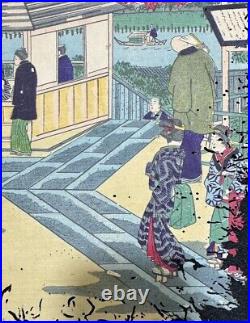Hiroshige Utagawa Japan Woodblock Prints Kimono Beautiful Girls Uchikake River