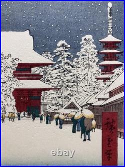 Hiroshige Utagawa Ukiyo-e Woodblock Print 100 Famous Views of Edo/Kinryuzan