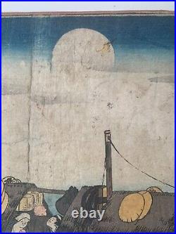 Hiroshige Yodogawa (1834) Early Rare Kyoto Woodblock Guaranteed Original