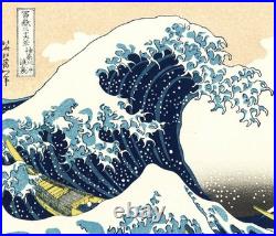 Hokusai Japanese Woodblock Print Great Wave Kanagawa Ukiyo-e