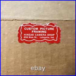 Hokusai Japanese Woodblock Style Print Kacho-ga Birds & Oak Framed