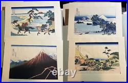 Hokusai The 36 Views of Mount Fuji Vintage 46 woodblock print complete set