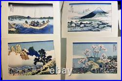 Hokusai The 36 Views of Mount Fuji Vintage 46 woodblock print complete set