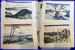 Hokusai The 36 Views of Mount Fuji Vintage 46 woodblock print complete set