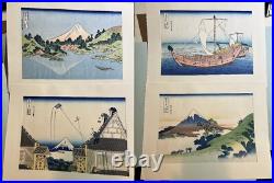 Hokusai The 36 Views of Mount Fuji Vintage 46 woodblock print complete set