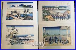 Hokusai The 36 Views of Mount Fuji Vintage 46 woodblock print complete set