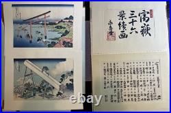 Hokusai The 36 Views of Mount Fuji Vintage 46 woodblock print complete set