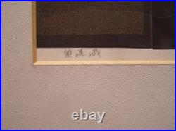 Ido Masao Japanese Woodblock Print Okusaga Landscape Showa Authentic