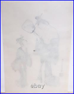 Ishikawa Toyonobu Woman Original Signed Japanese Woodblock