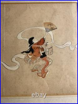 Itcho Hanabusa The Dance Japanese Woodblock Print Framed