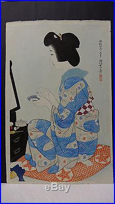 Ito Shinsui Rouge Japanese Woodblock Print Modern Beauties