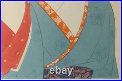 Ito Shinsui Woodblock Print Ukiyo-e Hagoita Beautiful Woman Limit 179/350 Japan