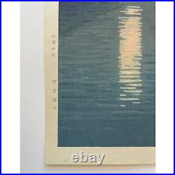 Ito Yuhan woodblock print, Full Moon over Miyajima, mid-edition, late 1930s