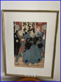 JAPANESE WOODBLOCK PRINT ORIGINAL ANTIQUE circa 1850 TOYOKUNI III / KUNISADA