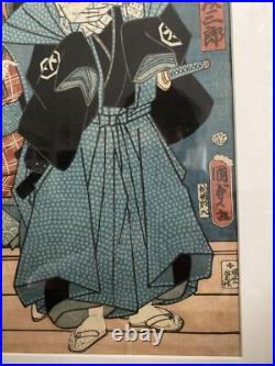 JAPANESE WOODBLOCK PRINT ORIGINAL ANTIQUE circa 1850 TOYOKUNI III / KUNISADA