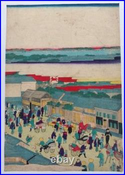 JAPANESE WOODBLOCK PRINT ORIGINAL AUTHENTIC ANTIQUE 1870s