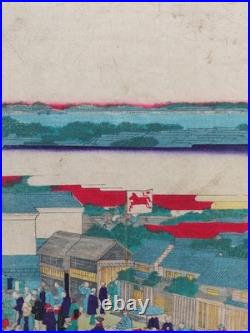 JAPANESE WOODBLOCK PRINT ORIGINAL AUTHENTIC ANTIQUE 1870s