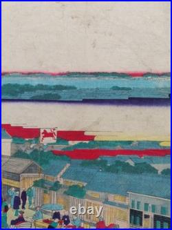 JAPANESE WOODBLOCK PRINT ORIGINAL AUTHENTIC ANTIQUE 1870s
