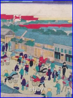 JAPANESE WOODBLOCK PRINT ORIGINAL AUTHENTIC ANTIQUE 1870s