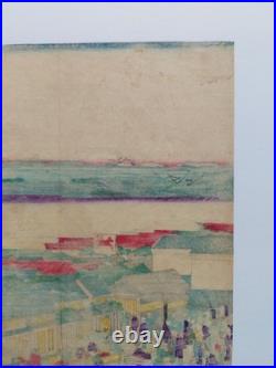 JAPANESE WOODBLOCK PRINT ORIGINAL AUTHENTIC ANTIQUE 1870s