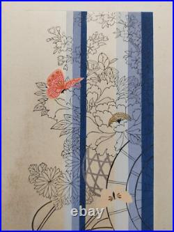 JAPANESE WOODBLOCK PRINT SHIN HANGA ORIGINAL ANTIQUE SEKKA Japanese Design 1920s