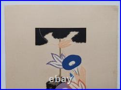 JAPANESE WOODBLOCK PRINT SHIN HANGA ORIGINAL ANTIQUE SEKKA Japanese Design 1920s