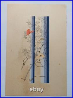 JAPANESE WOODBLOCK PRINT SHIN HANGA ORIGINAL ANTIQUE SEKKA Japanese Design 1920s