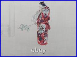 JAPANESE WOODBLOCK PRINT SHIN HANGA ORIGINAL ANTIQUE TSUKIOKA KOGYO 1927 Signed