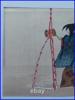 JAPANESE WOODBLOCK PRINT SHIN HANGA ORIGINAL ANTIQUE TSUKIOKA KOGYO 1927 Signed