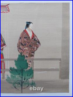 JAPANESE WOODBLOCK PRINT SHIN HANGA ORIGINAL ANTIQUE TSUKIOKA KOGYO 1927 Signed