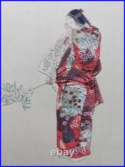 JAPANESE WOODBLOCK PRINT SHIN HANGA ORIGINAL ANTIQUE TSUKIOKA KOGYO 1927 Signed
