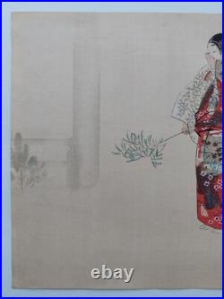 JAPANESE WOODBLOCK PRINT SHIN HANGA ORIGINAL ANTIQUE TSUKIOKA KOGYO 1927 Signed