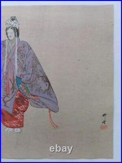 JAPANESE WOODBLOCK PRINT SHIN HANGA ORIGINAL ANTIQUE TSUKIOKA KOGYO 1927 Signed