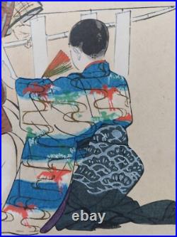 JAPANESE WOODBLOCK PRINT SHIN HANGA ORIGINAL ANTIQUE TSUKIOKA KOGYO 1927 Signed