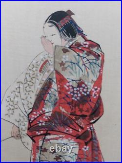 JAPANESE WOODBLOCK PRINT SHIN HANGA ORIGINAL ANTIQUE TSUKIOKA KOGYO 1927 Signed