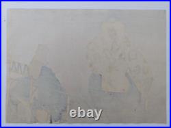 JAPANESE WOODBLOCK PRINT SHIN HANGA ORIGINAL ANTIQUE TSUKIOKA KOGYO 1927 Signed