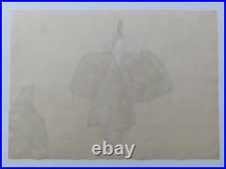 JAPANESE WOODBLOCK PRINT SHIN HANGA ORIGINAL ANTIQUE TSUKIOKA KOGYO 1927 Signed